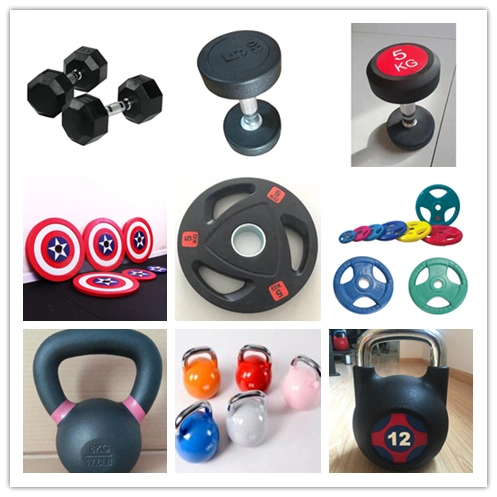 Free Weight Color Cap with Black Rubber Dumbbell Gym Accessories